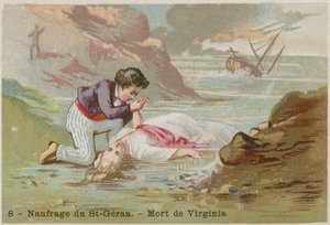 The death of Virginie in the wreck of the St Geran by European School